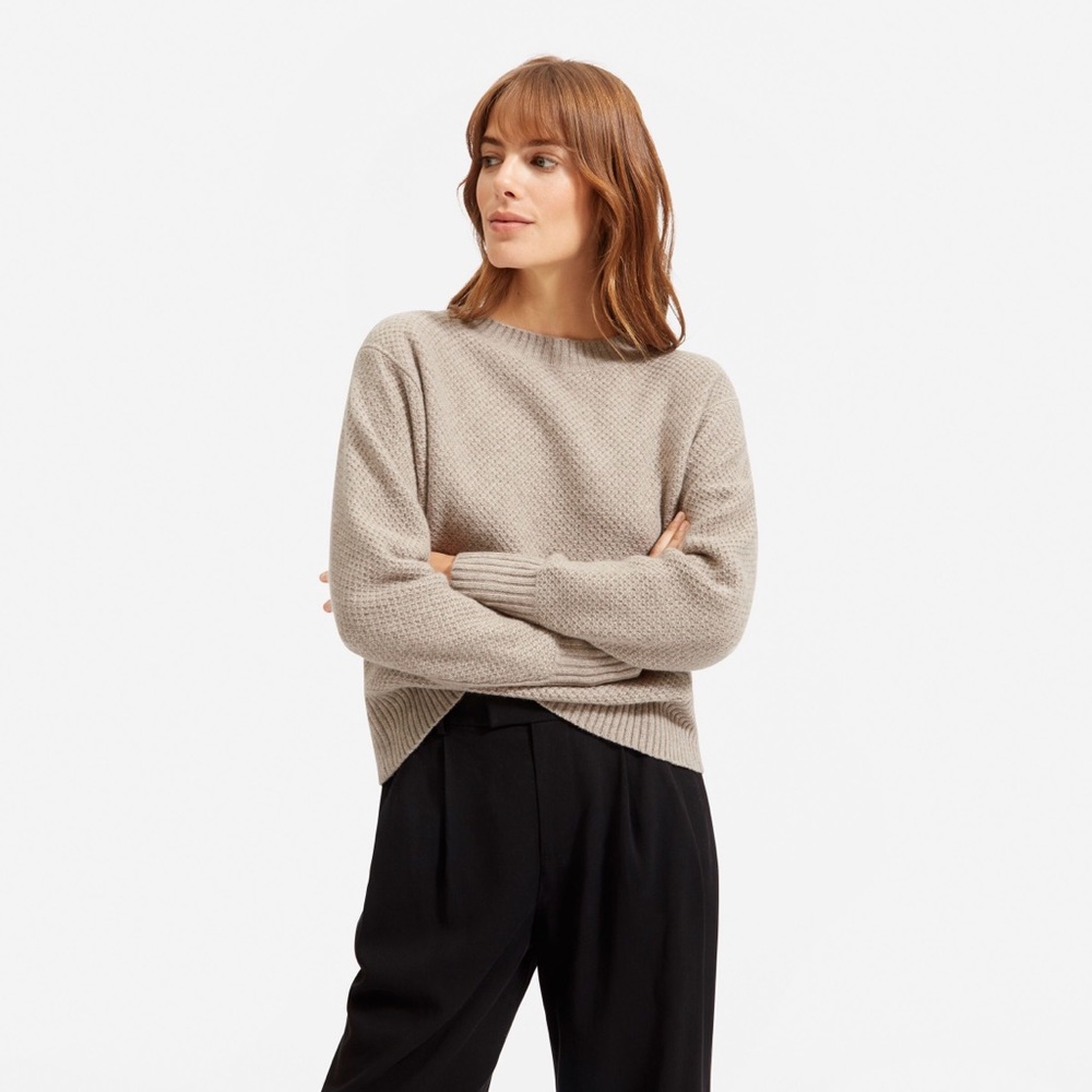 Everlane ReCashmere Stroopwafel Crew - size Small